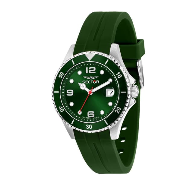 Sector 230 Quartz gent watch with green silicon strap