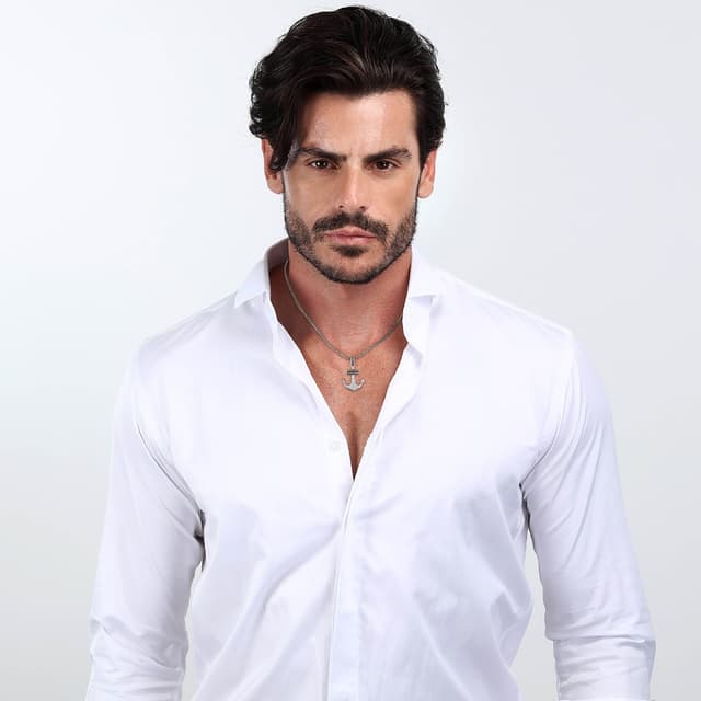 سلسال بريميوم من سيكتور للرجال استيل لون فضى 